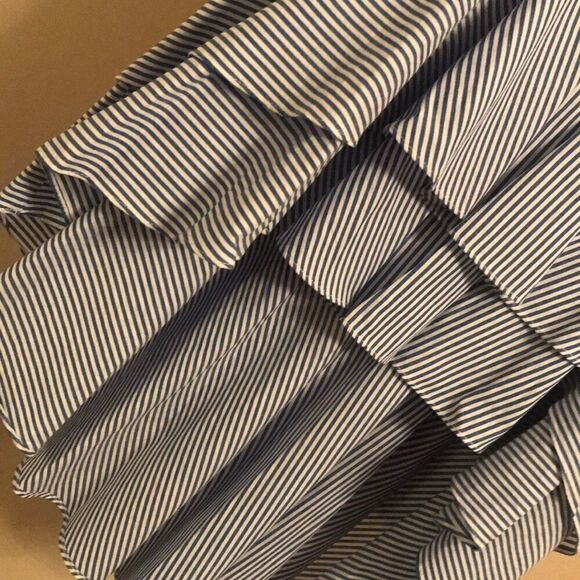 NWT Soprano Blue & White HI-Low Ruffle Skirt - XL - Picture 4 of 8